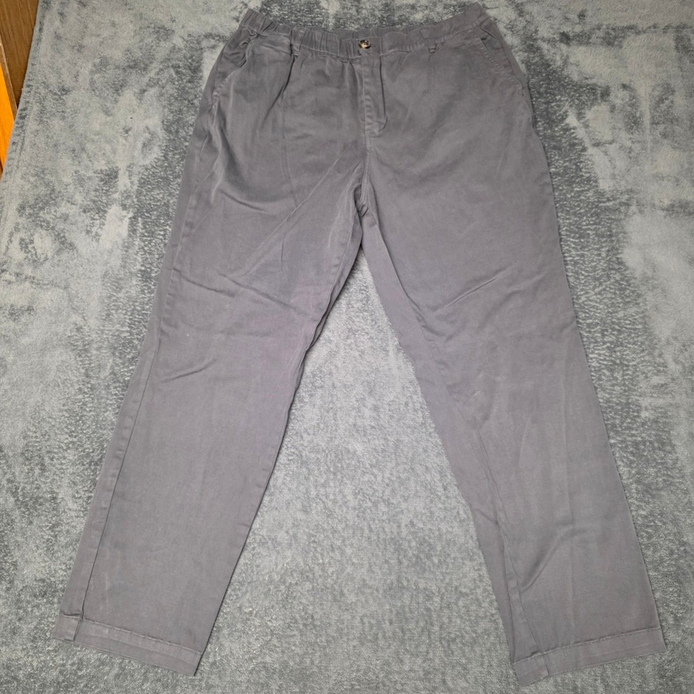 Cove Pants Mens 38 USA Gray Stretch Chino Elastic Waistband